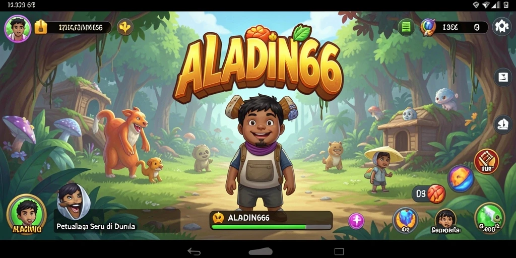 Screenshot gameplay ALADIN66 yang penuh warna dan seru.