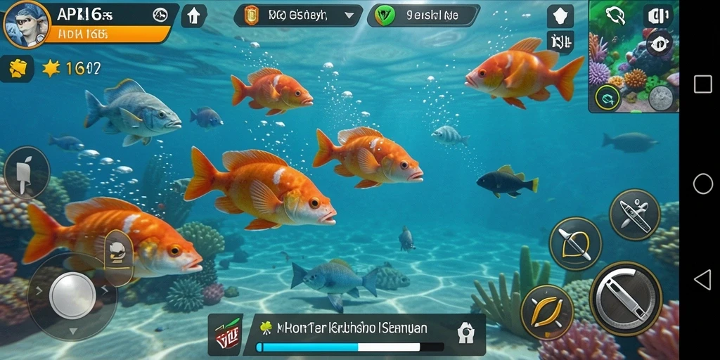 Screenshot gameplay <strong>API66</strong> menampilkan aksi menembak ikan yang seru.