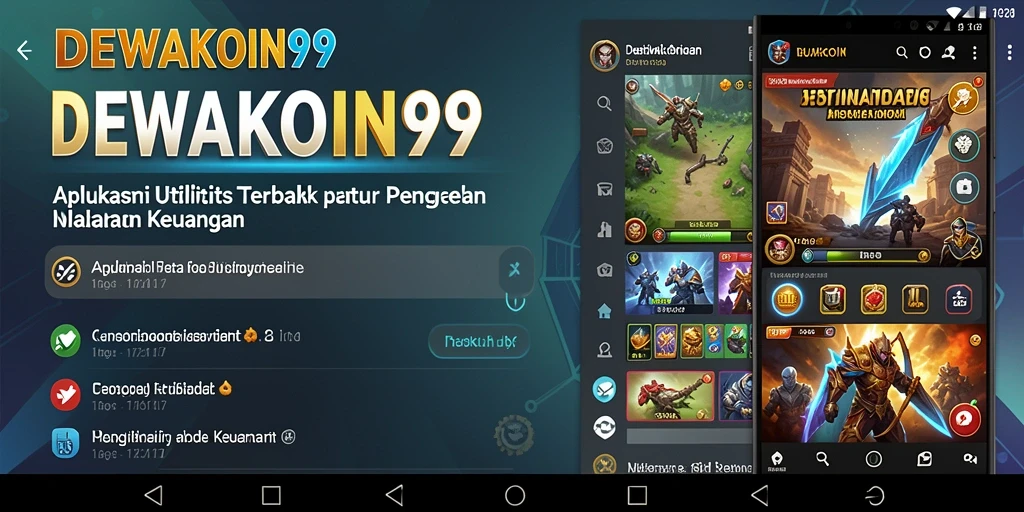 Screenshot utama DEWAKOIN99 menampilkan antarmuka aplikasi yang mudah digunakan.