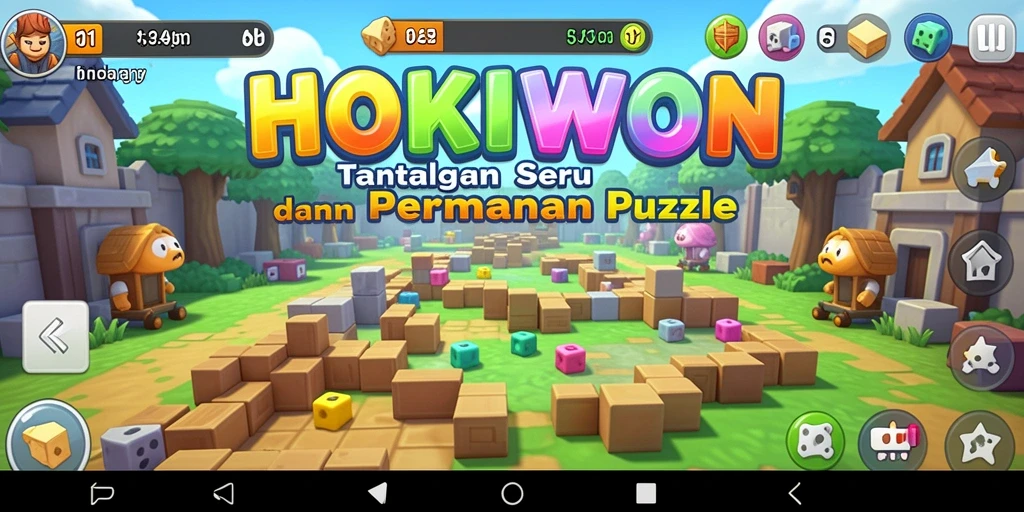 Screenshot utama HOKIWON menunjukkan gameplay yang menantang dan interaktif di dalam game Puzzle.