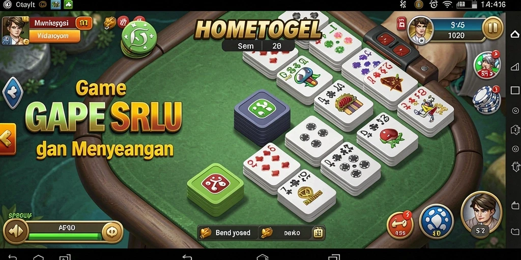 Gameplay seru HOMETOGEL dengan antarmuka yang menarik.