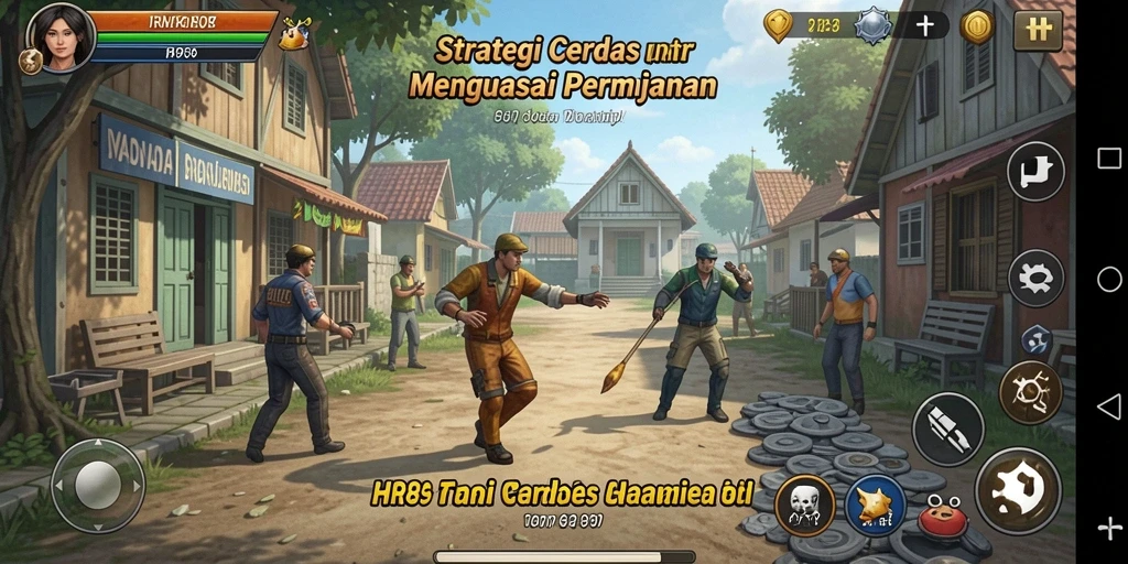 Screenshot HR89 menampilkan aksi seru di medan perang strategi.