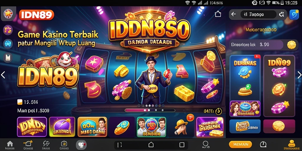 Tangkapan layar dari gameplay seru di IDN89 dengan banyak pilihan permainan kasino.