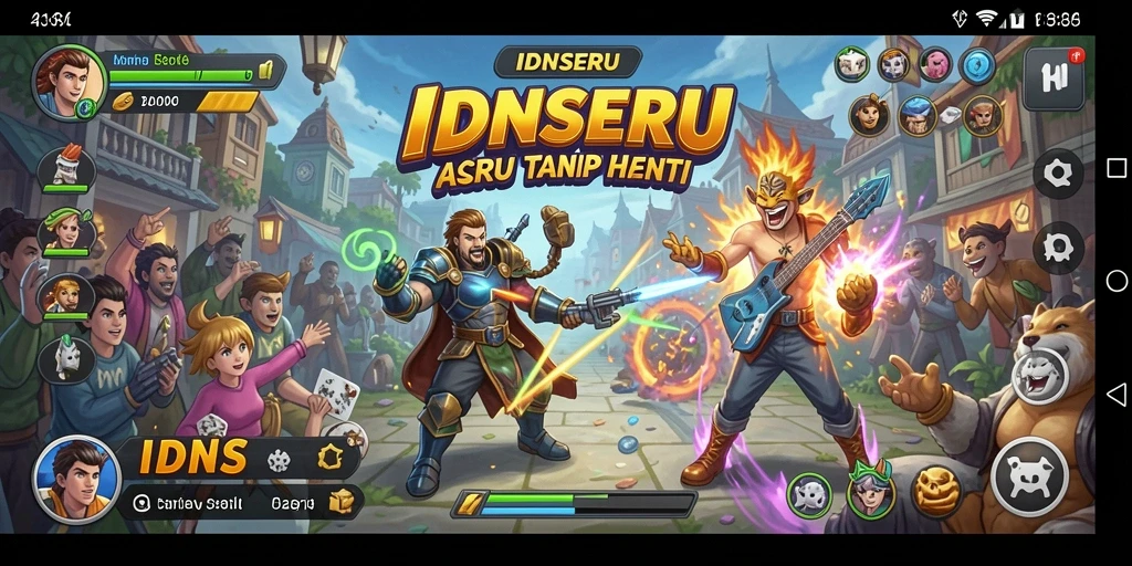 Tangkapan layar menunjukkan gameplay seru dari IDNSERU.