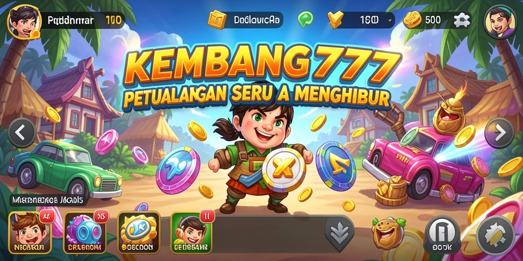 Tangkapan layar utama KEMBANG777 menampilkan aksi seru dalam gameplay Arcade.