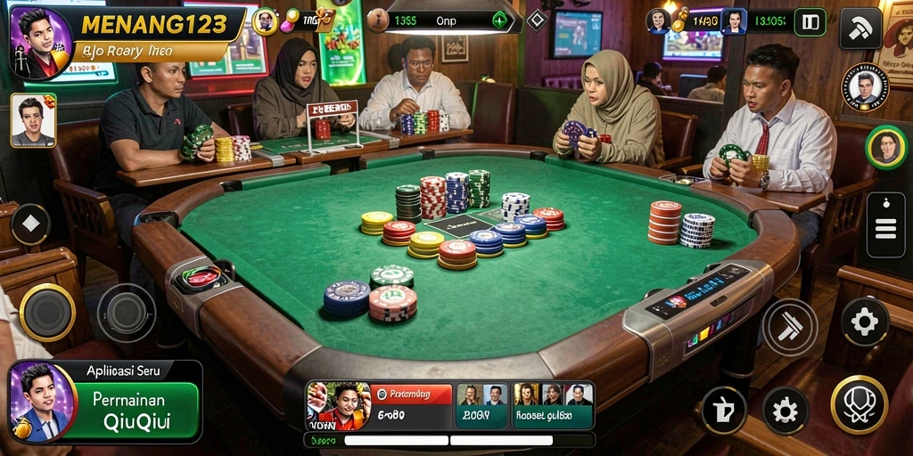 Tampilan gameplay menarik dari MENANG123 dengan suasana QiuQiu.