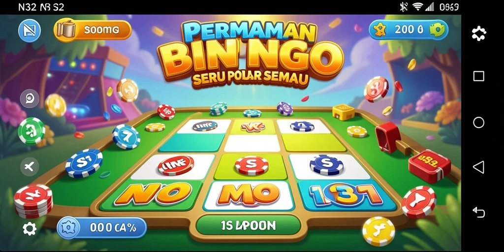 Tangkapan layar N32 menampilkan suasana seru permainan Bingo yang menyenangkan.