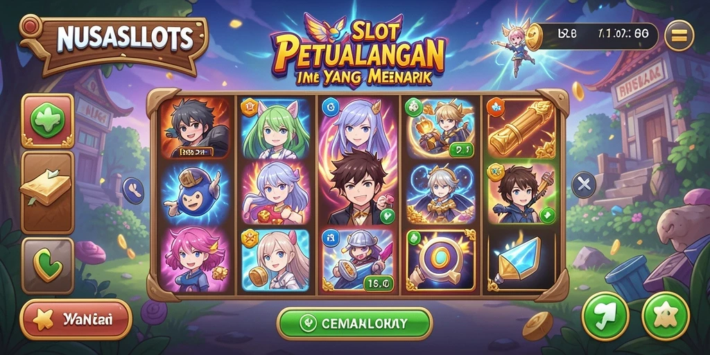 Gameplay NUSASLOTS dengan karakter anime yang menarik.