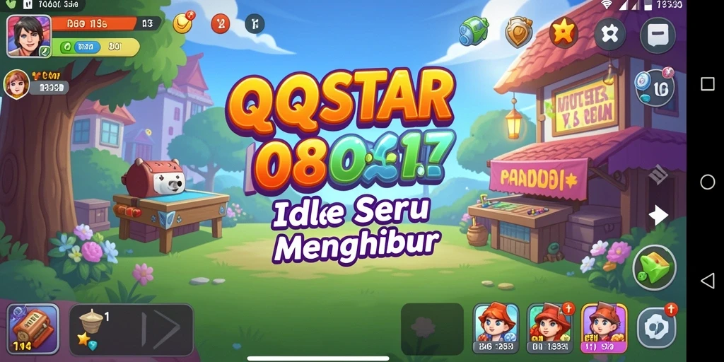 Tampilan gameplay QQSTAR dengan elemen Idle yang menarik.