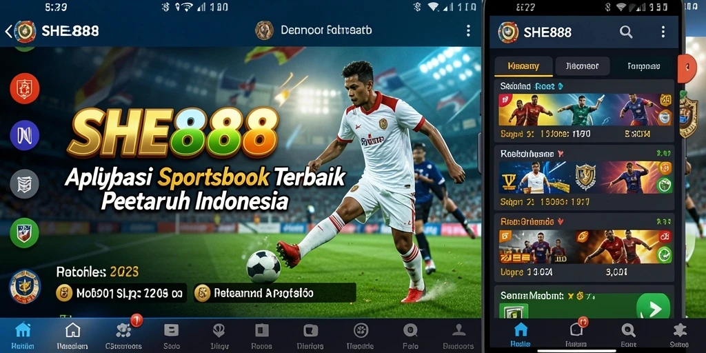Tampilan menarik SHE888 dengan fitur taruhan olahraga.