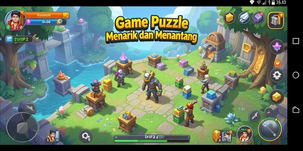 Tampilan gameplay SVIP2 yang penuh warna dan menantang.