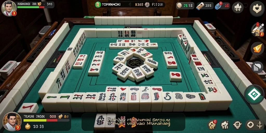 Tampilan gameplay yang menakjubkan dalam permainan Mahjong TOPANHOKI.