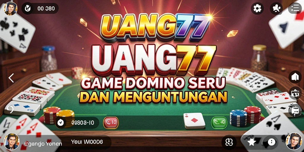 Tangkapan layar gameplay UANG77 yang menampilkan keseruan permainan domino.