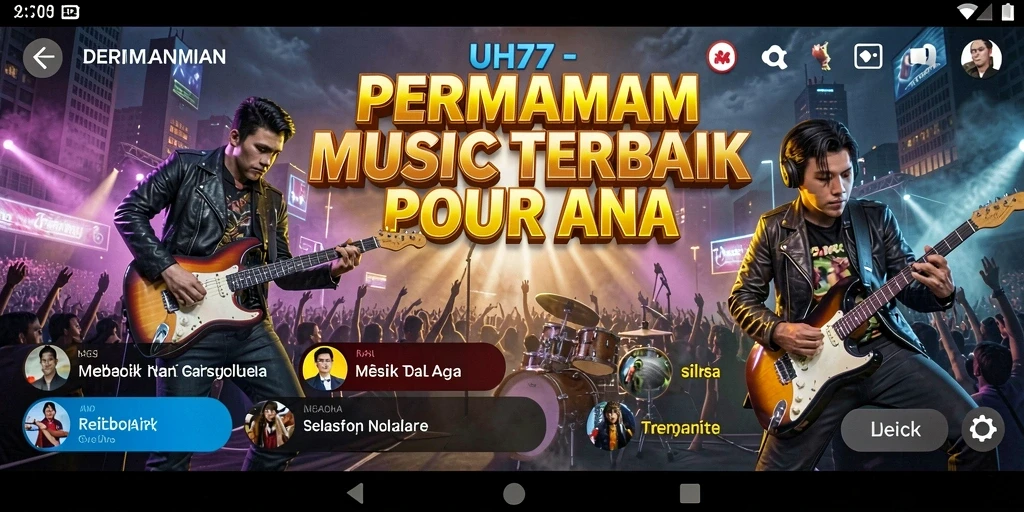 Tampilan gameplay UH77 yang penuh warna dan menarik.