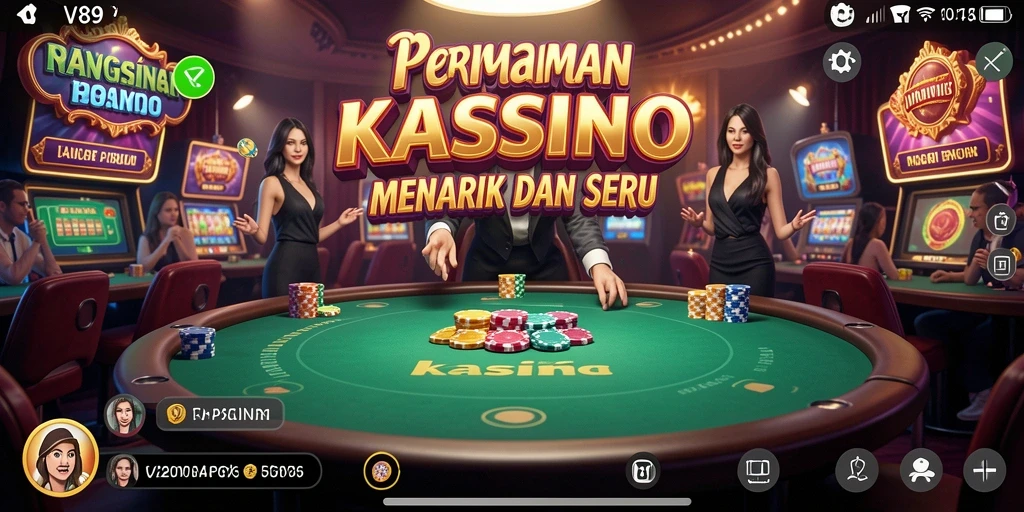 Tangkapan layar V89 menampilkan gameplay Kasino yang seru dan mengasyikkan.