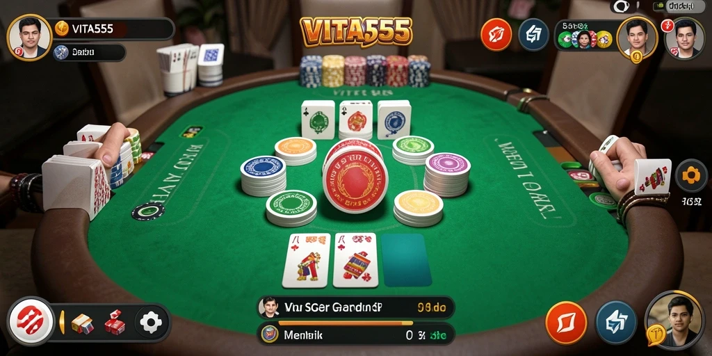 Tampilan gameplay Gaple yang seru dan interaktif.